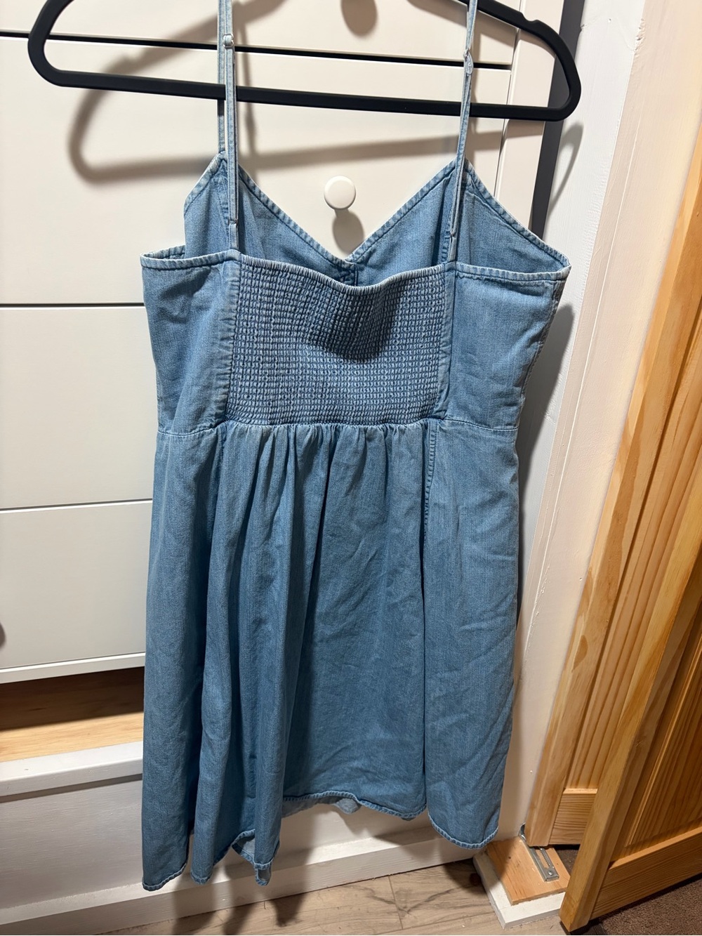 GAP Light Blue Denim Spaghetti Strap Dress - Picture 2 of 4